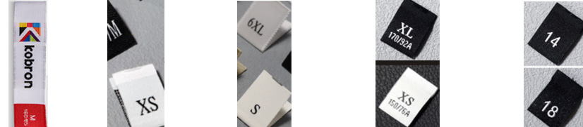 They are the main mark with size label, double size label, single size label, with height recommendation , digital code